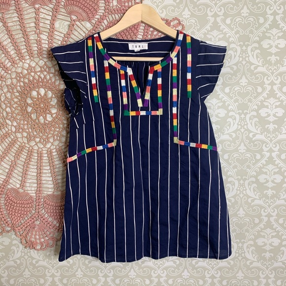 THML Tops - 5/$25 THML Rainbow Embroidered Blouse